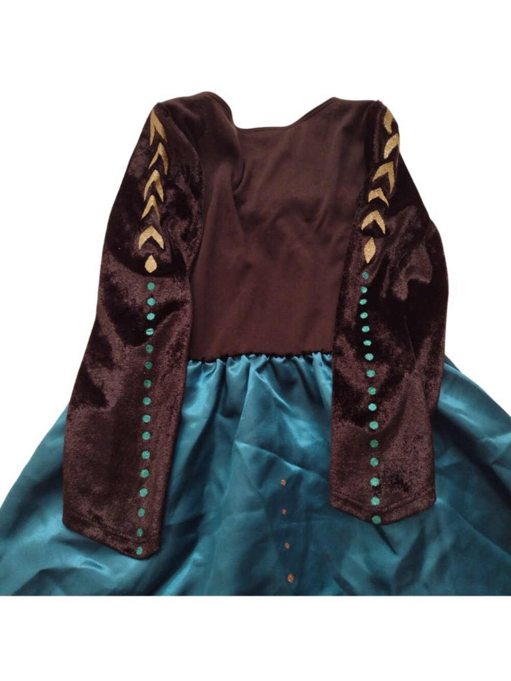 Disney Frozen Anna Costume Sz 4 Deluxe Coronation Dress Up Princess Queen Dress - Picture 6 of 8